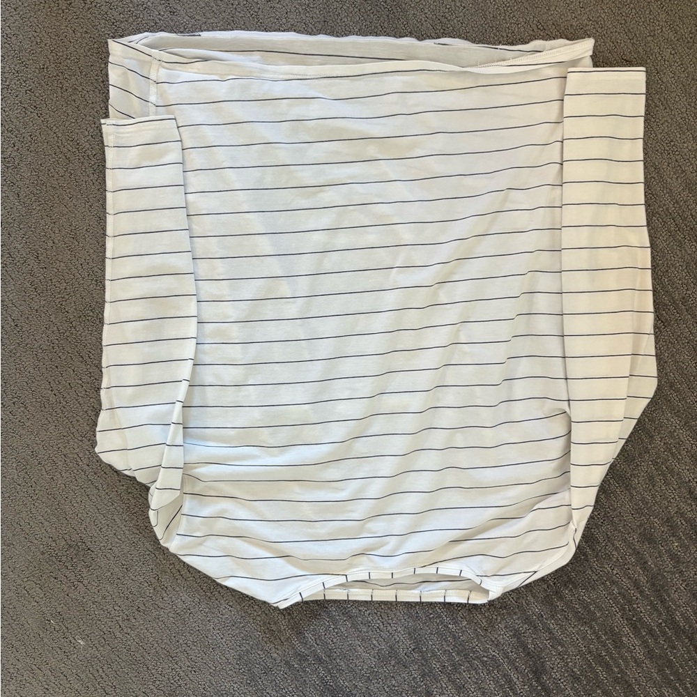 lululemon white shirt with black stripes